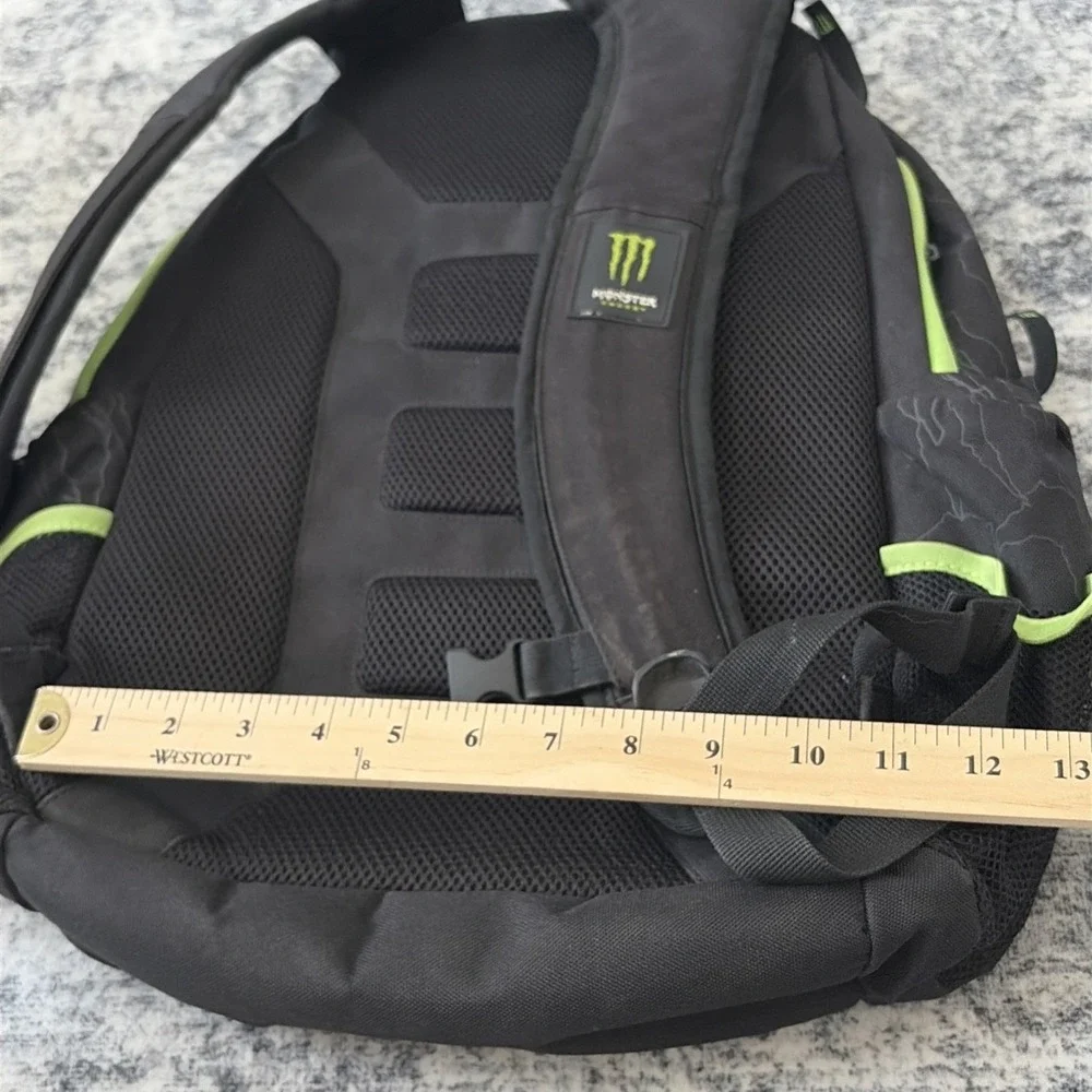 Monster Energy Black Promo Backpack Laptop Padded Pockets Zippers Large Logo